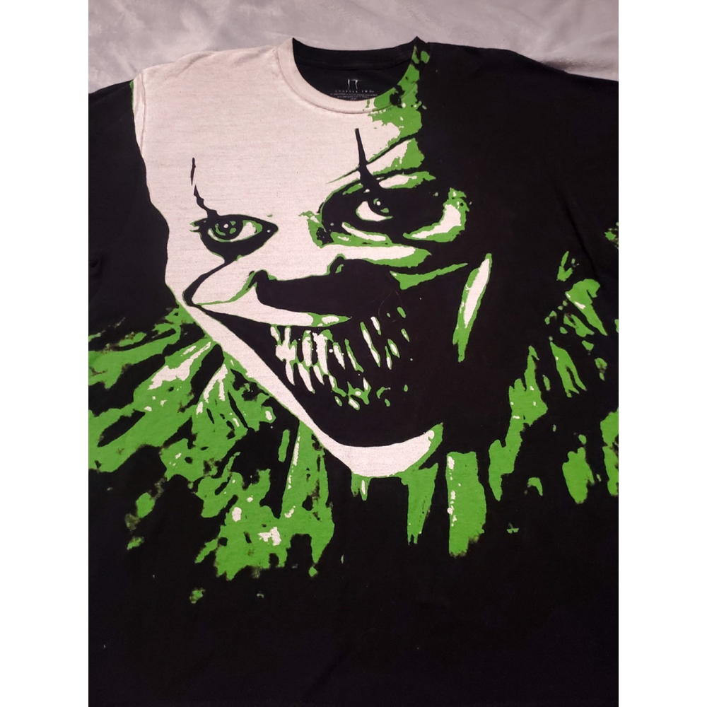 IT Chapter 2 Movie Pennywise Big Graphic Print Black T-Shirt Size X-Large - Picture 3 of 5